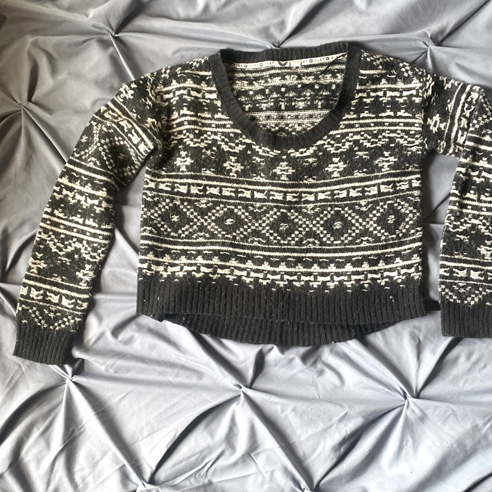 Roxy southwestern crop top sweater